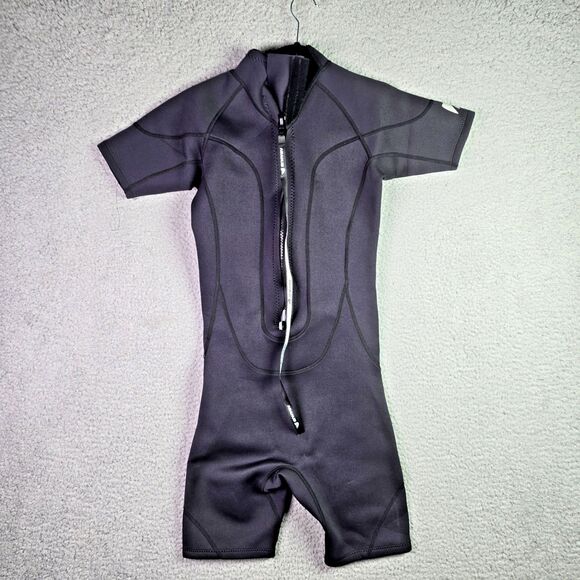 Abahub Shorty Wetsuit XS Black 2mm Neoprene Front Zip Swim Surf Dive Suit - Picture 13 of 16